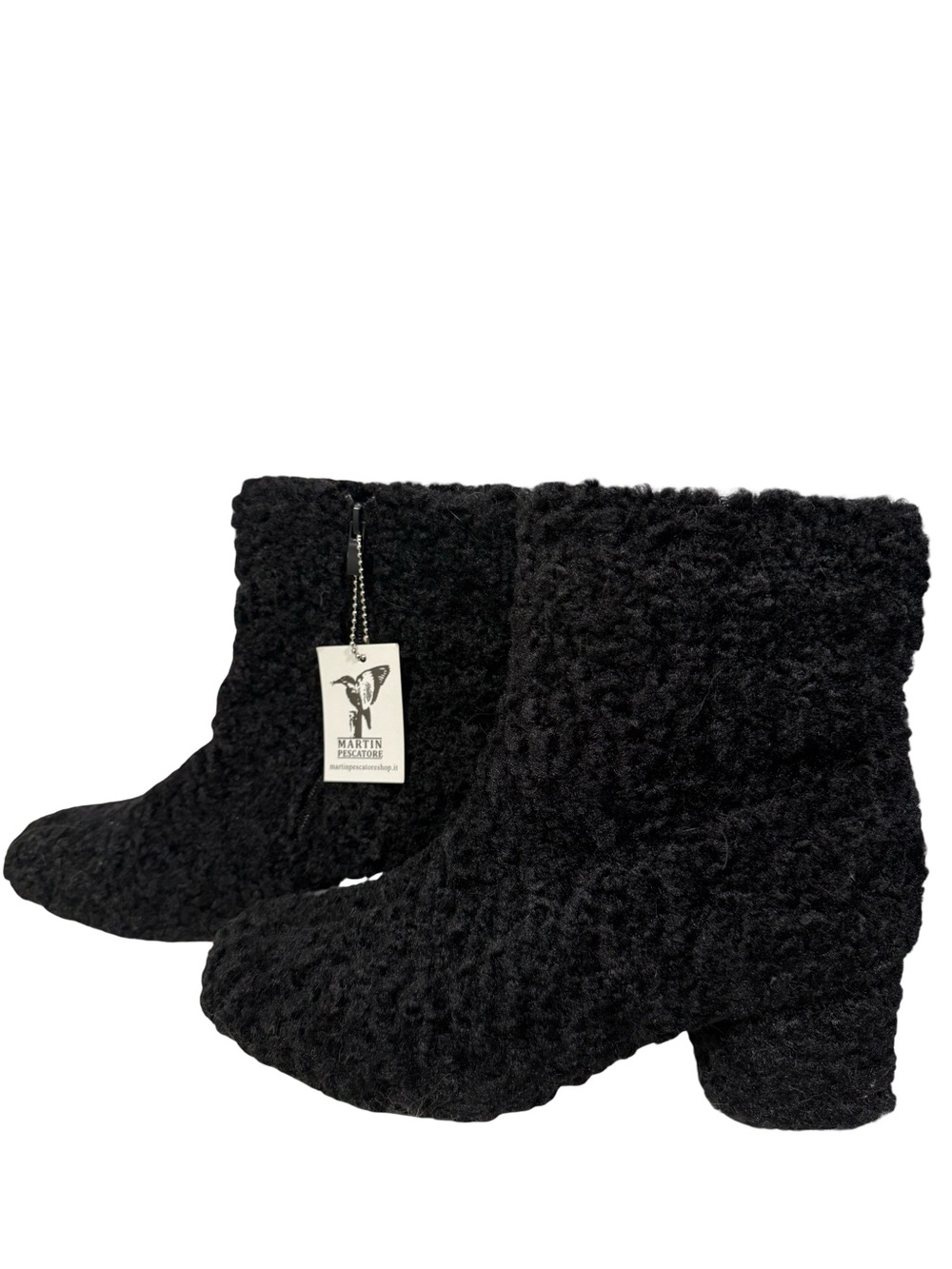 Martin Pescatore Fuzzy Boots with zipper.